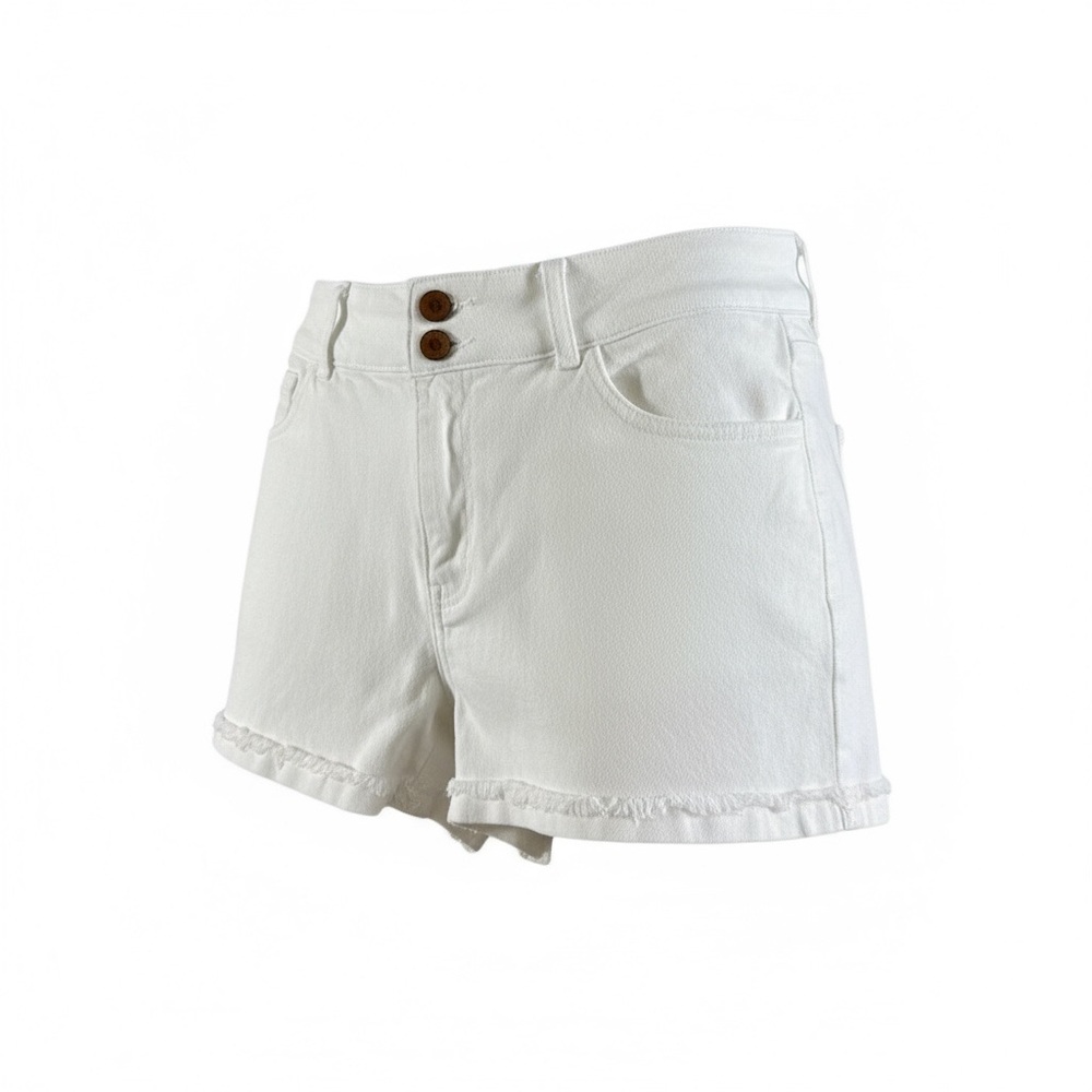 KanCan White Frayed Hem Jean Shorts size 30